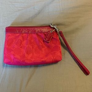 Pink Coach Wristlet